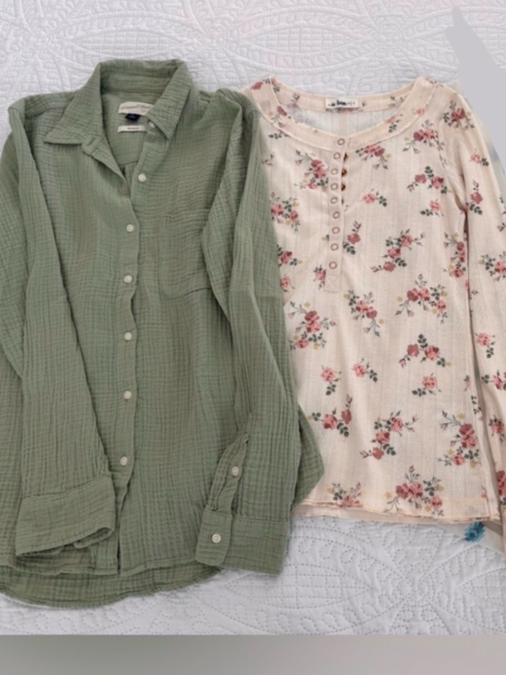 Two long sleeved shirts